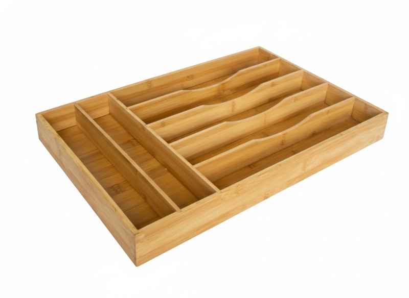 Versatile 7-Compartment Bamboo Organizer