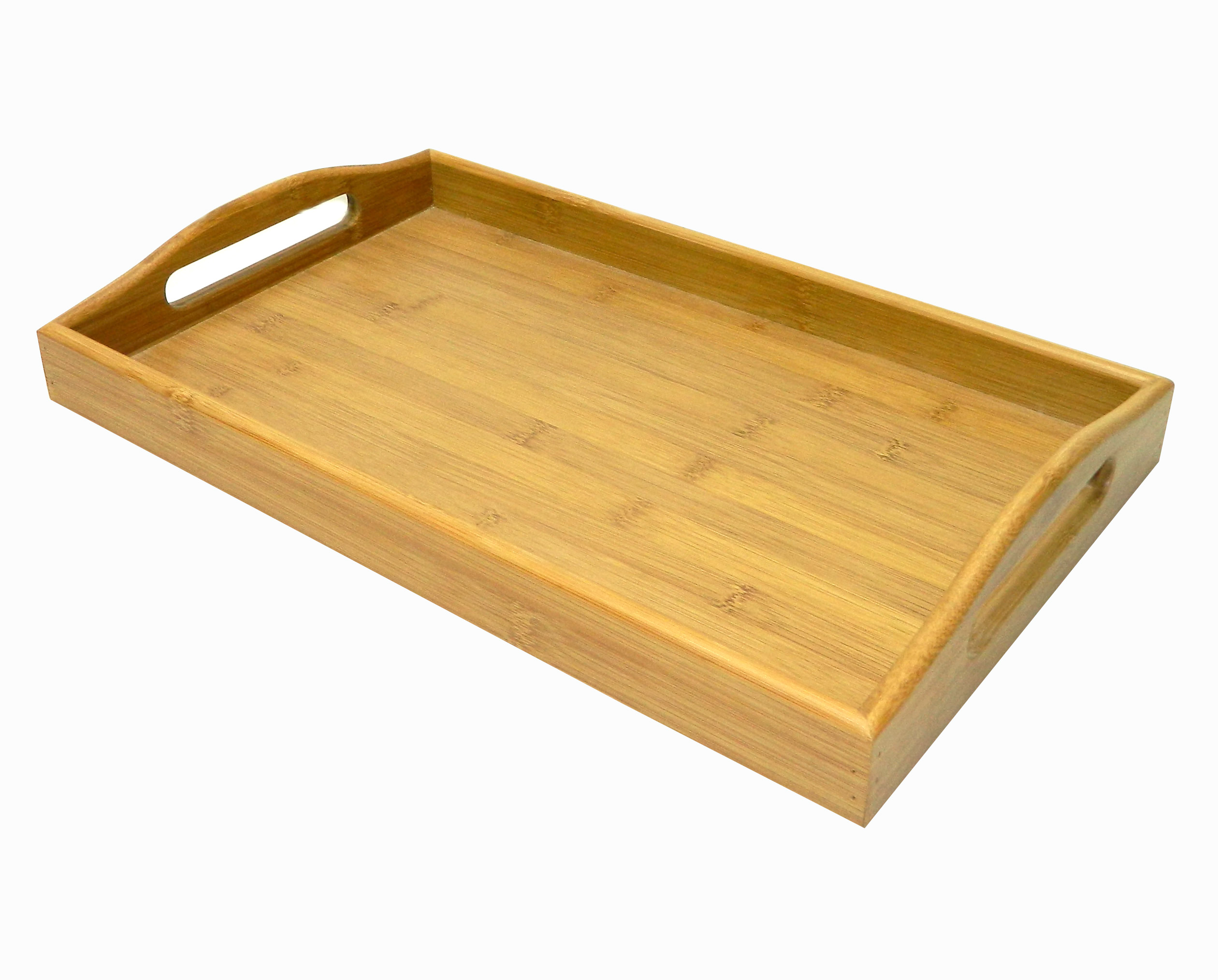 Rectangular bamboo serving tray